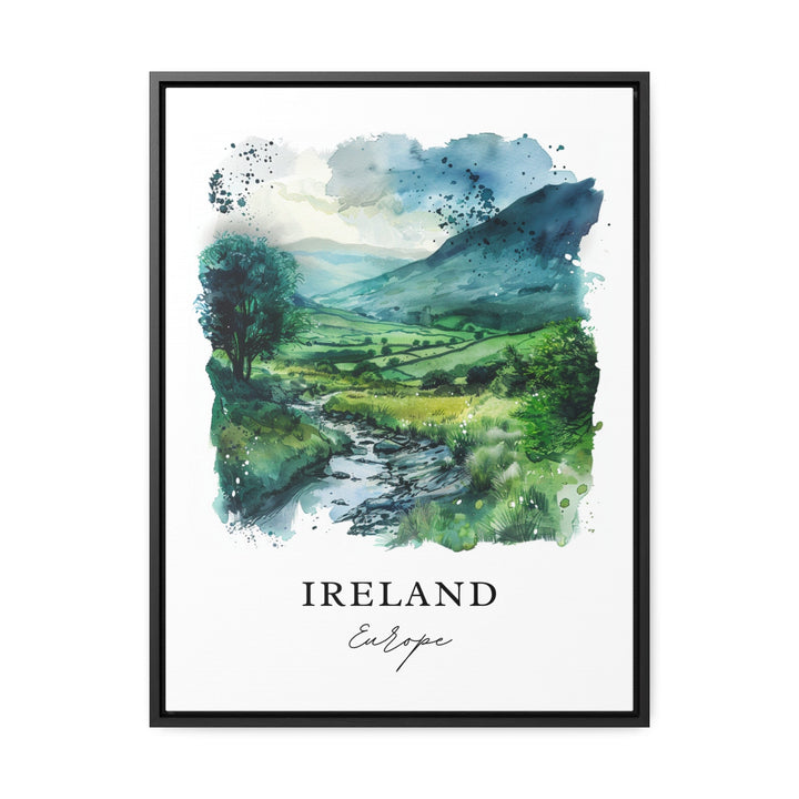 Ireland Scenery Wall Art, Ireland Landscape, Ireland Watercolor, Ireland Country Gift,