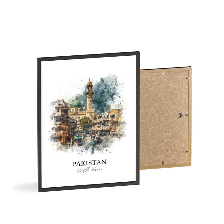 Pakistan Wall Art, Pakistan Print, Pakistan Watercolor Art, Pakistan Gift, Travel Print, Travel Poster, Housewarming Gift