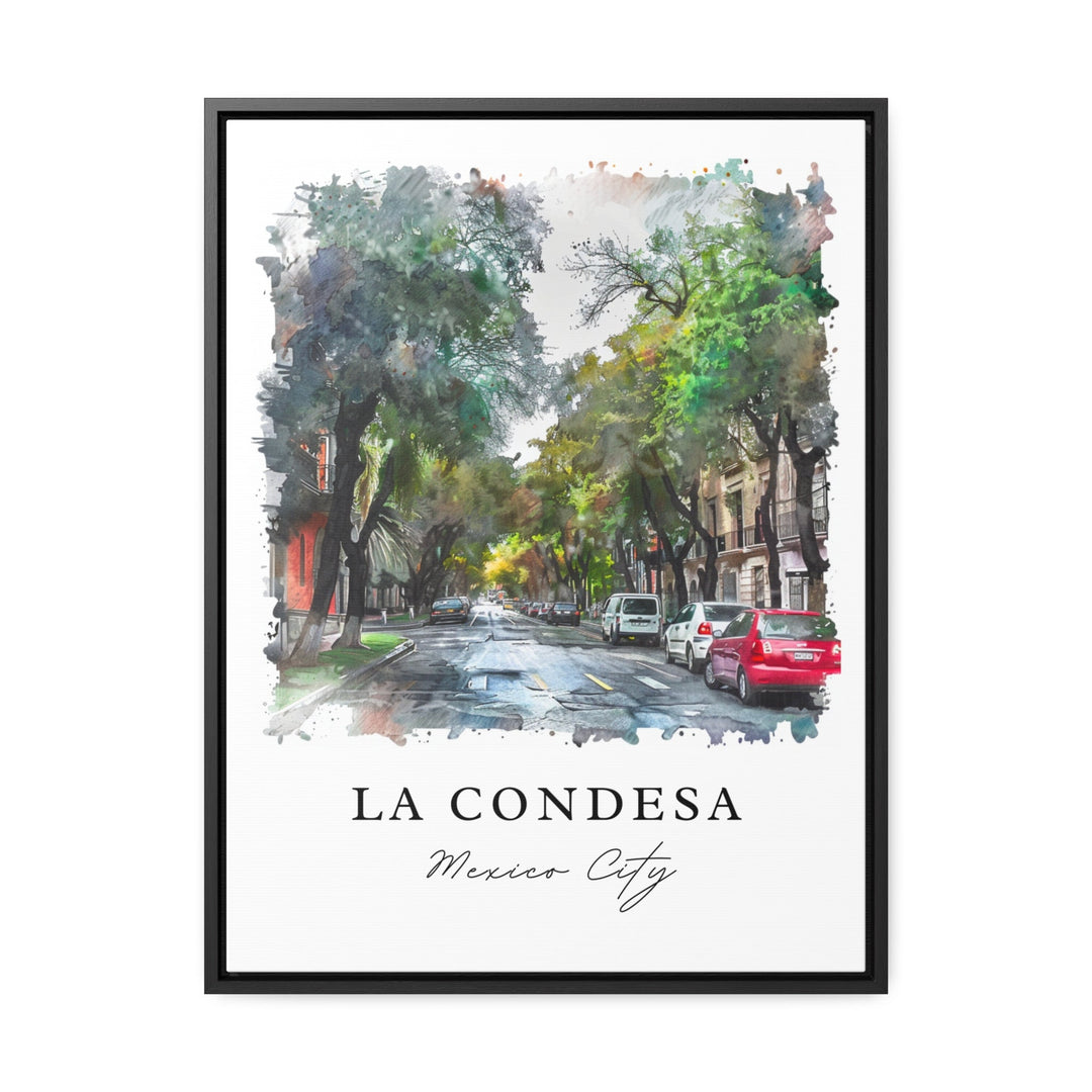 La Condesa CDMX Wall Art, CDMX Print, Mexico City Watercolor Artwork, Condesa Gift,