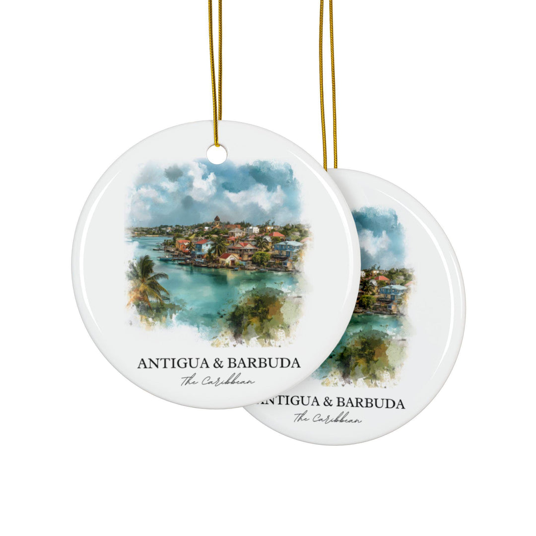 Antigua and Barbuda Ornament: Unique Antigua and Barbuda Souvenir, Antigua Xmas Decor, and Authentic Caribbean Islands Gift