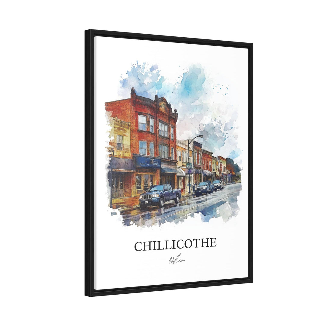 Chillicothe OH Wall Art, Ross County Print, Ohio Watercolor Art, Chillicothe Gift, Travel Print, Travel Poster, Housewarming Gift