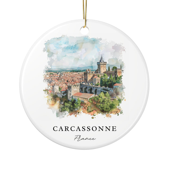 Carcassonne Ornament: Unique Carcassonne Souvenir, France Xmas Decor, and Authentic Carcassonne Gift