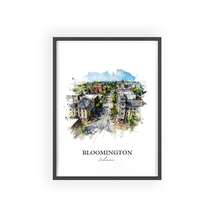 Bloomington, IN – Watercolor Art Print