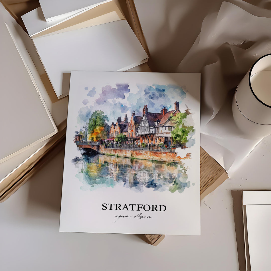 Stratford-upon-Avon, England – Watercolor Art Print