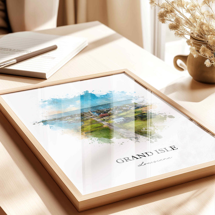 Grand Isle, Louisiana – Watercolor Art Print