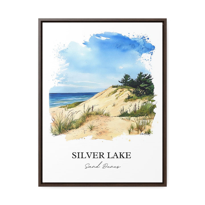Silver Lake Sand Dunes Wall Art, Mears MI Print, Michigan Watercolor Art, Mears MI Gift, Travel Print, Travel Poster, Housewarming Gift