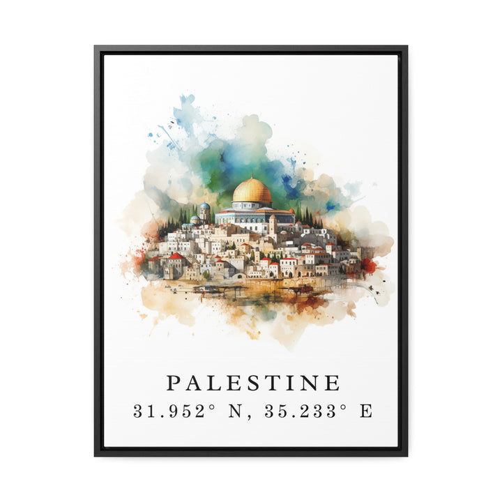 Palestine wall art - Al-Aqsa Mosque, Palestine poster, Palestine gift, Birthday present, Custom Text, Personalized Gift