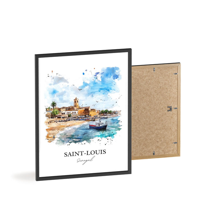 Saint-Louis Senegal Wall Art, Senegal Print, Senegal Watercolor Art, Saint Louis Africa Gift, Travel Print, Travel Poster, Housewarming Gift