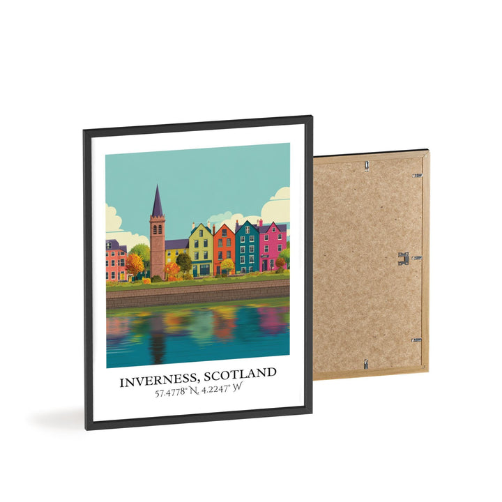 Inverness Art, Inverness Retro Travel Art, Inverness Home Decor, Inverness Gift, Scotland Travel Art, Travel Prints, Housewarming Gift
