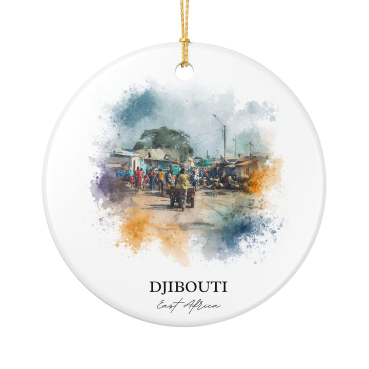 Djibouti Ornament: Unique Djibouti Souvenir, Djibouti Xmas Decor, and Authentic Djibouti Africa Gift