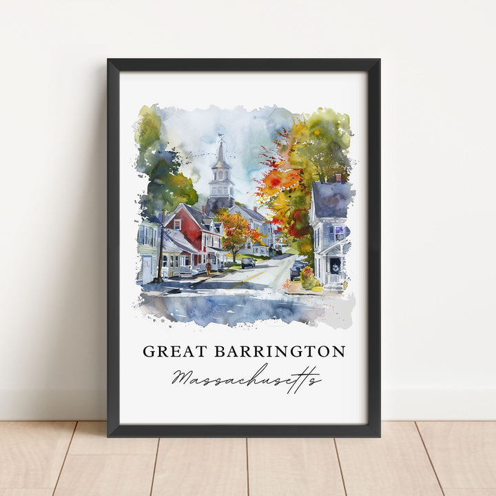 Great Barrington Wall Art, Great Barrington MA Print, Great Barrington Watercolor,