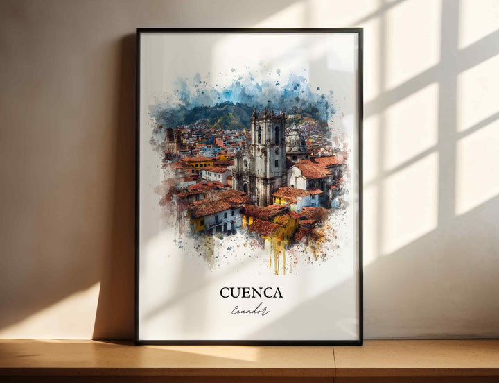 Cuenca, Ecuador – Watercolor Art Print