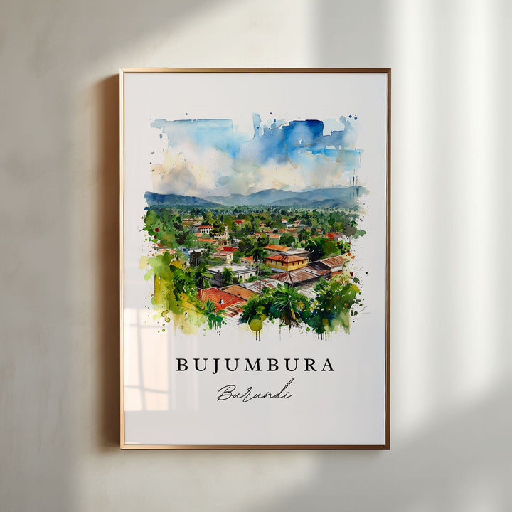 Bujumbura Wall Art - Burundi Print