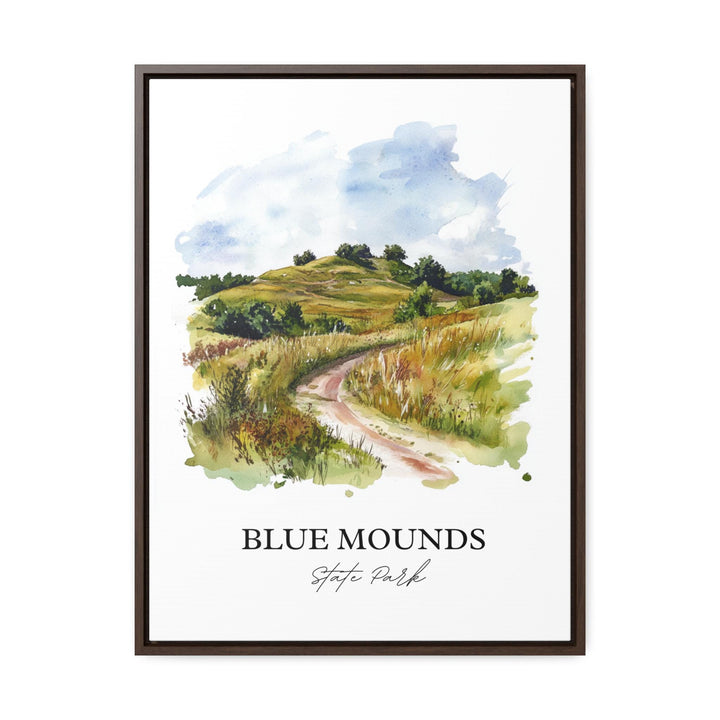 Blue Mounds State Park Wall Art, Luverne MN Print, Minnesota Watercolor Art, Luverne MN Gift, Travel Print, Travel Poster, Housewarming Gift