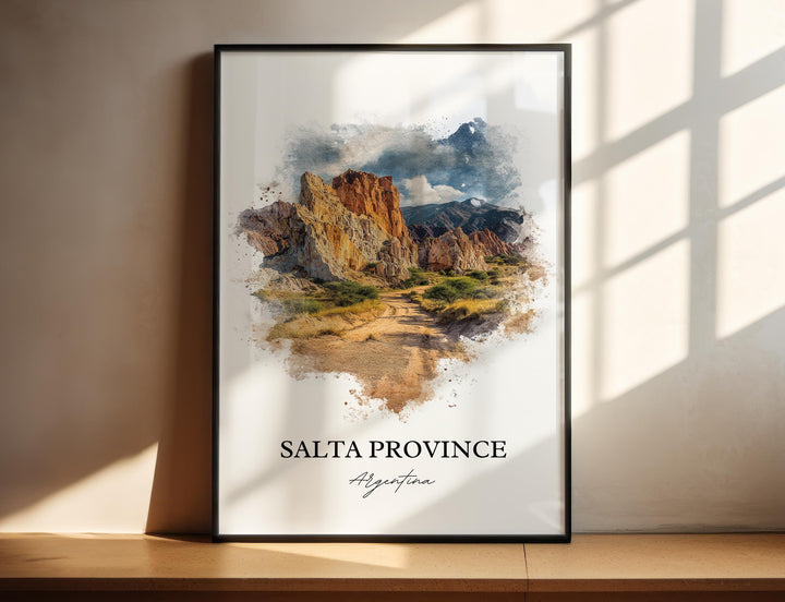 Salta Province Wall Art, Argentina Print, Salta Argentina Watercolor, Salta Province Gift, Travel Print, Travel Poster, Housewarming Gift