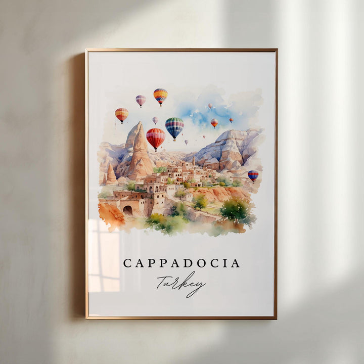 Cappadocia Turkey wall art - Turkey, Cappadocia poster, Cappadocia Wedding gift, Birthday present, Custom Text, Personalized Gift