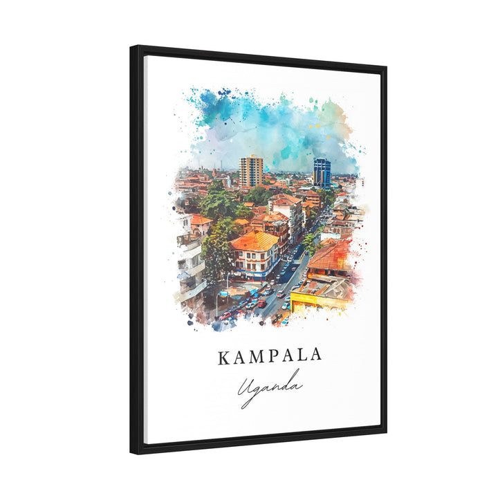 Kampala watercolor travel art - Uganada, Kampala print, Wedding gift, Birthday present, Custom Text, Perfect Gift