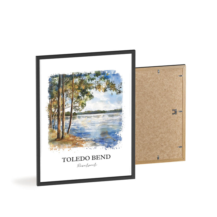 Toledo Bend Reservoir Art, Sabine River Print, Toledo Bend Artwork, Toledo Bend Gift, Travel Print, Travel Poster, Housewarming Gift