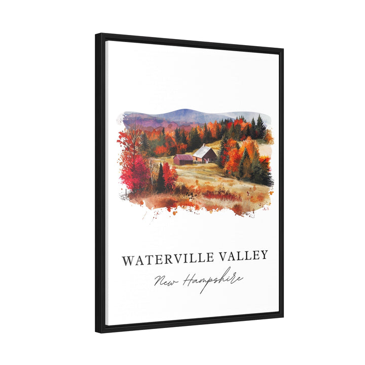 Waterville Valley traditional travel art - New Hampshire, Waterville Valley print, Wedding gift, Birthday present, Custom Text, Perfect Gift