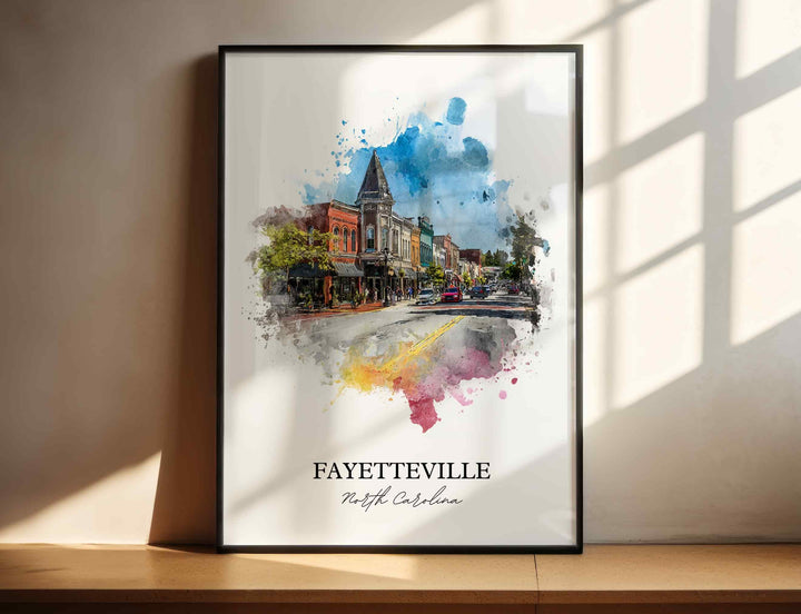 Fayetteville, North Carolina – Watercolor Art Print