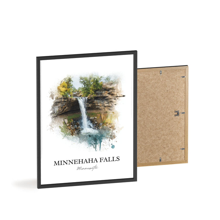 Minnehaha Falls Wall Art, Minneapolis Print, Minnesota Watercolor Art, Minnehaha Falls Gift, Travel Print, Travel Poster, Housewarming Gift
