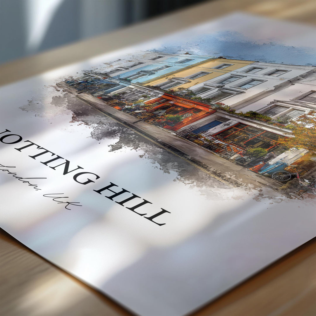 Notting Hill, London – Watercolor Art Print