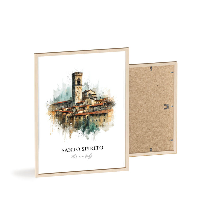 Santo Spirito, Florence Italy – Watercolor Art Print