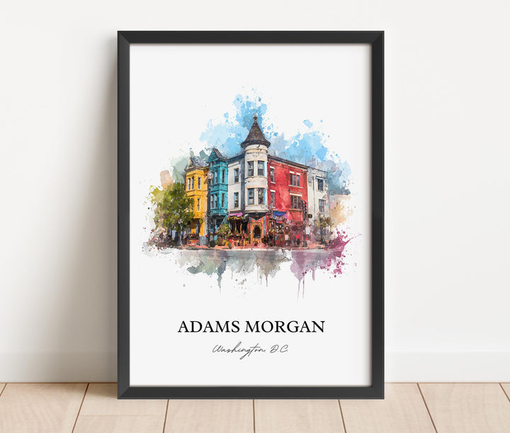 Adams Morgan, Washington DC – Watercolor Art Print