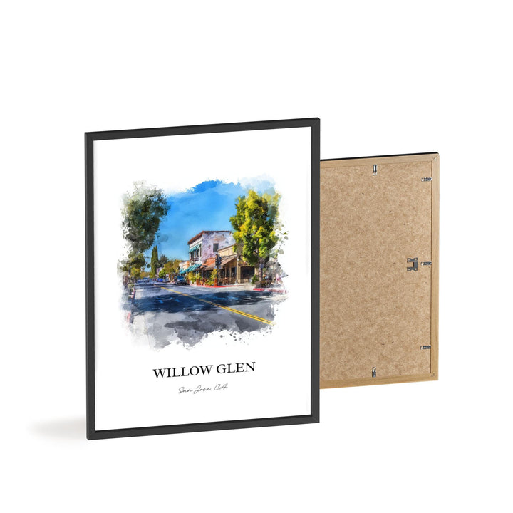 Willow Glen, California – Watercolor Art Print