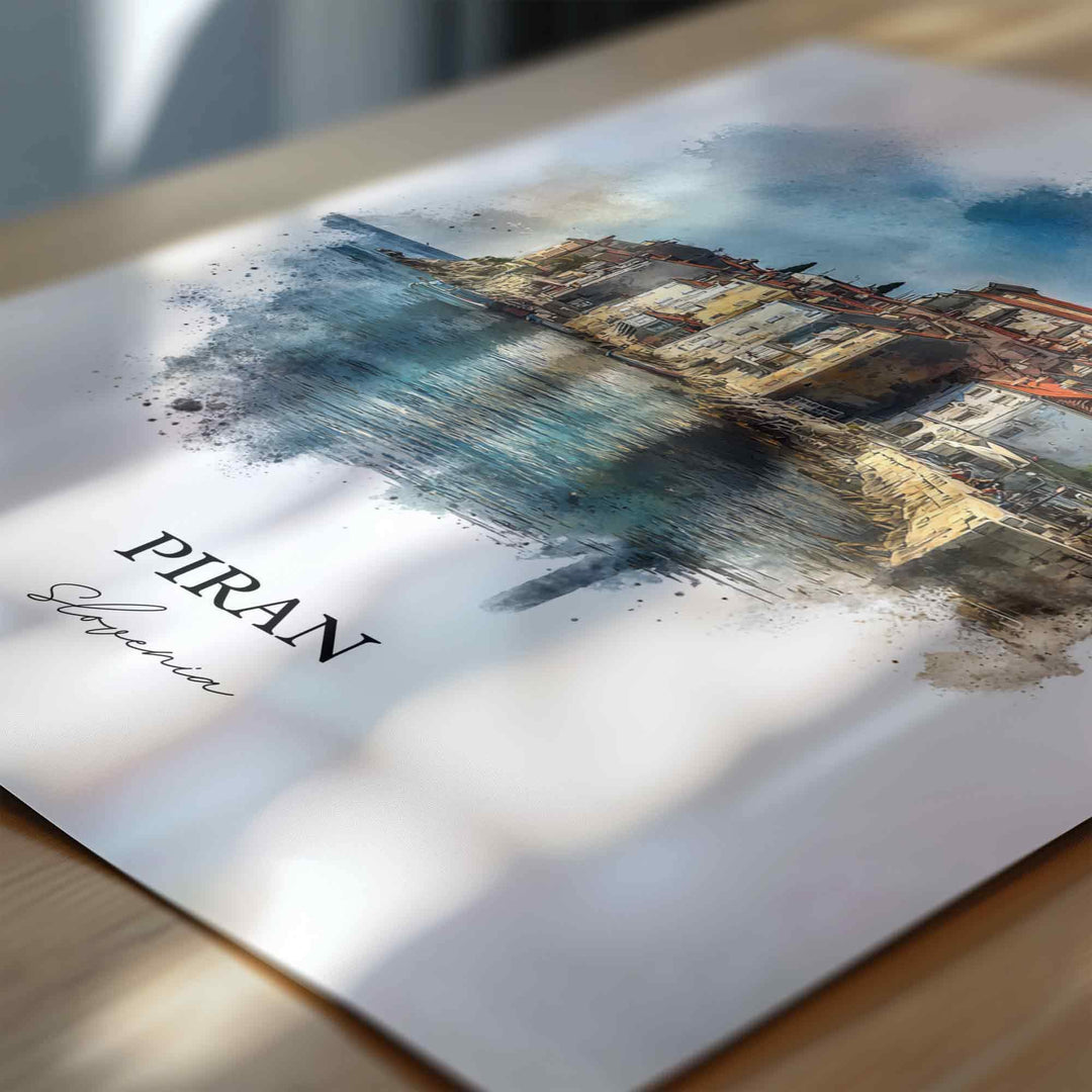 Piran, Slovenia – Watercolor Art Print