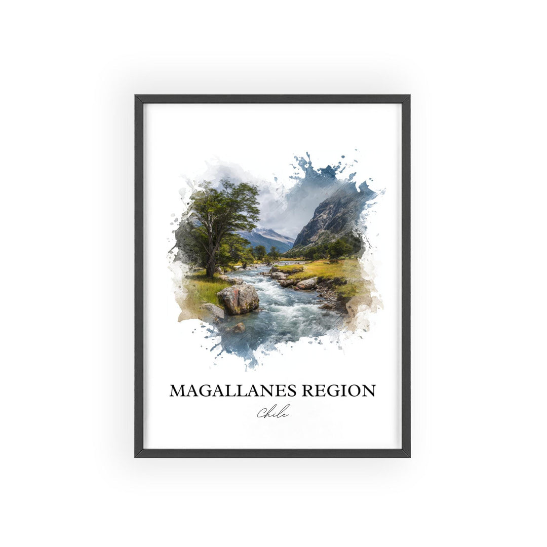Magallanes Region Wall Art, Última Print, Chile Watercolor Art, Magallanes Chile Gift, Chile Travel Print, Travel Poster, Housewarming Gift