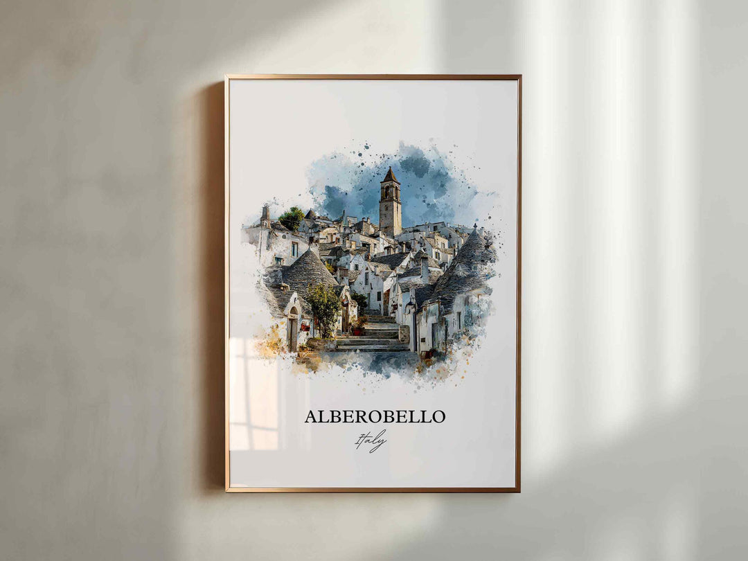 Alberobello, Italy – Watercolor Art Print