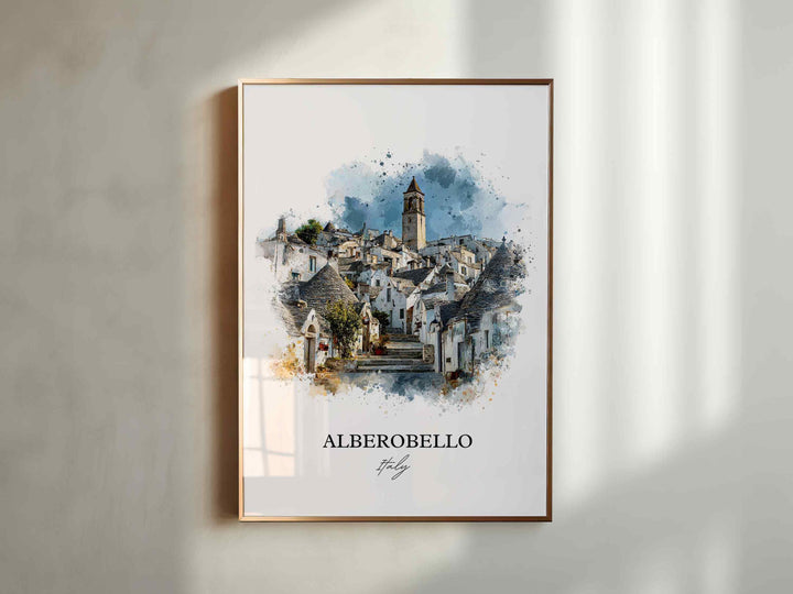 Alberobello, Italy – Watercolor Art Print