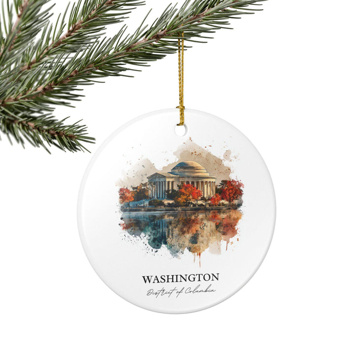 Washington DC Ornament: Unique Washington DC Souvenir, District of Columbia Xmas Decor, and Authentic Washington DC Gift