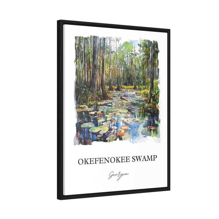 Okefenokee Swamp Wall Art, Okefenokee Print, Georgia Watercolor Art, Okefenokee Swamp Gift, Travel Print, Travel Poster, Housewarming Gift