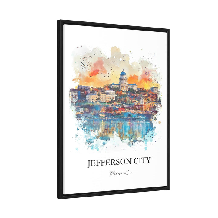Jefferson City MO Wall Art, Missouri Print, Missouri Watercolor Art, Jefferson City Gift, Travel Print, Travel Poster, Housewarming Gift