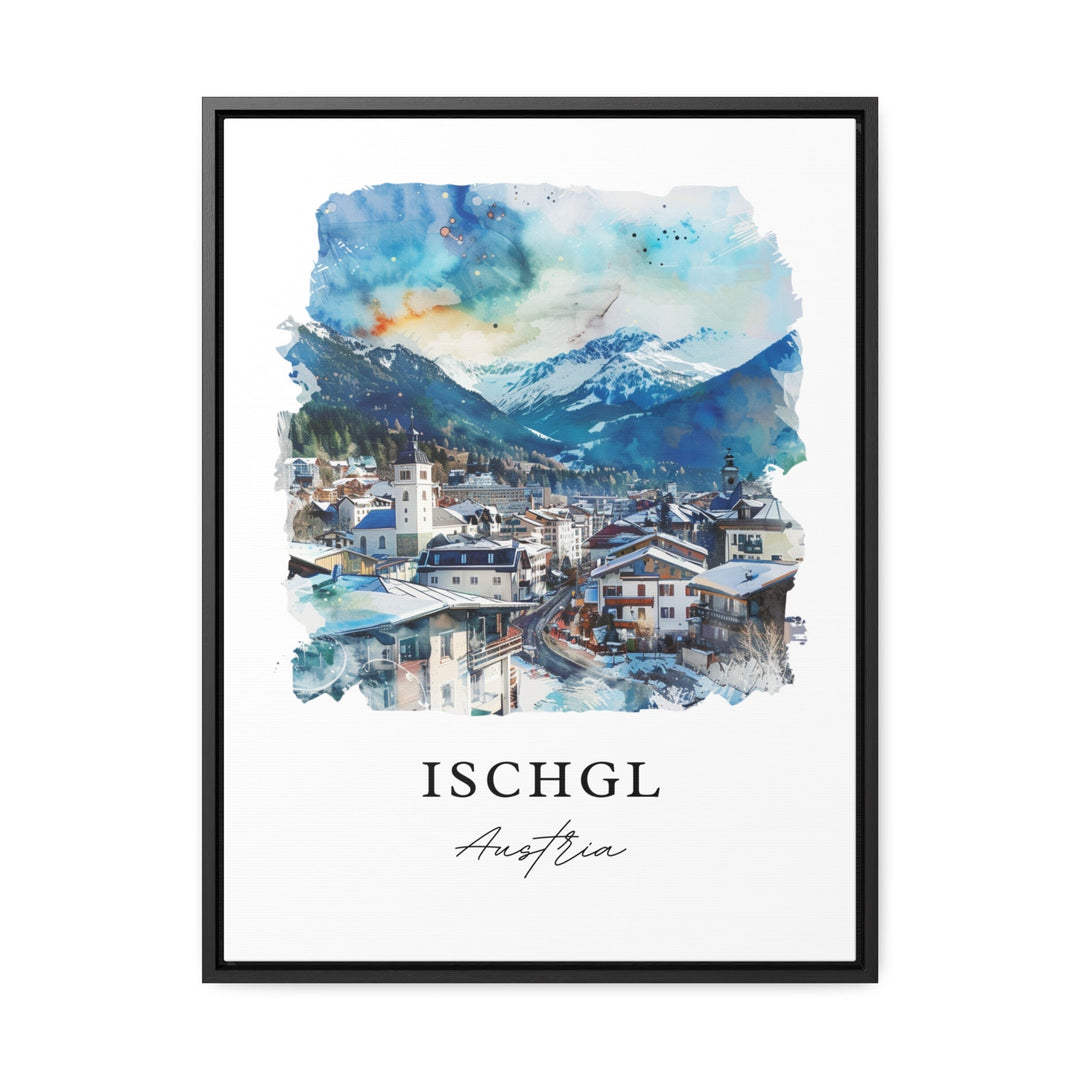 Ischgl Austria Art, Ischgl Austria Print, Paznaun Valley Watercolor Art, Ischgl Austria Gift,