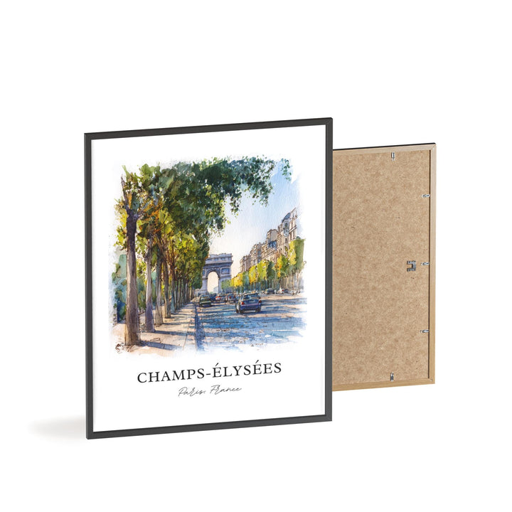 Champs-Élysées, France – Watercolor Art Print