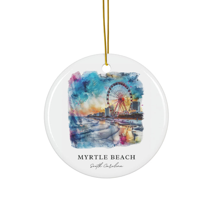 Myrtle Beach SC Ornament: Unique Myrtle Beach Souvenir, Myrtle Beach Xmas Decor, and Authentic Myrtle Beach Christmas Gift