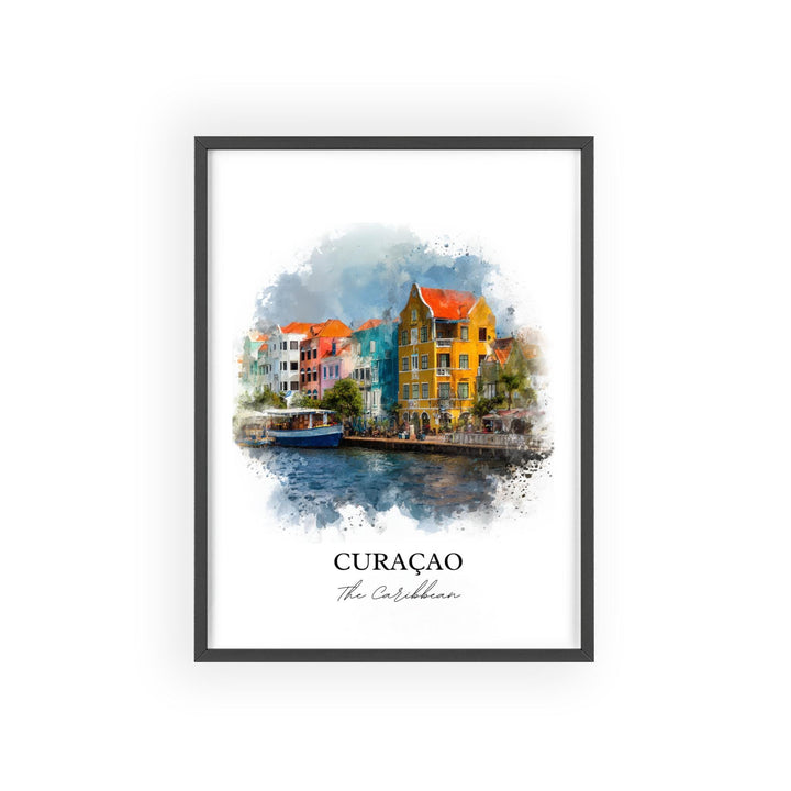 Curaçao Wall Art, Curaçao Print, Curaçao Watercolor, Curaçao Island Gift, Travel Print, Travel Poster, Housewarming Gift