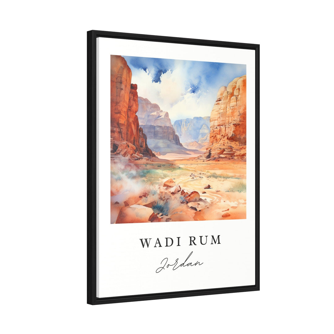 Wadi Rum wall art - Saudi Arabia, Wadi Rum poster print, Wadi Rum Wedding gift, Birthday present, Custom Text, Perfect Gift