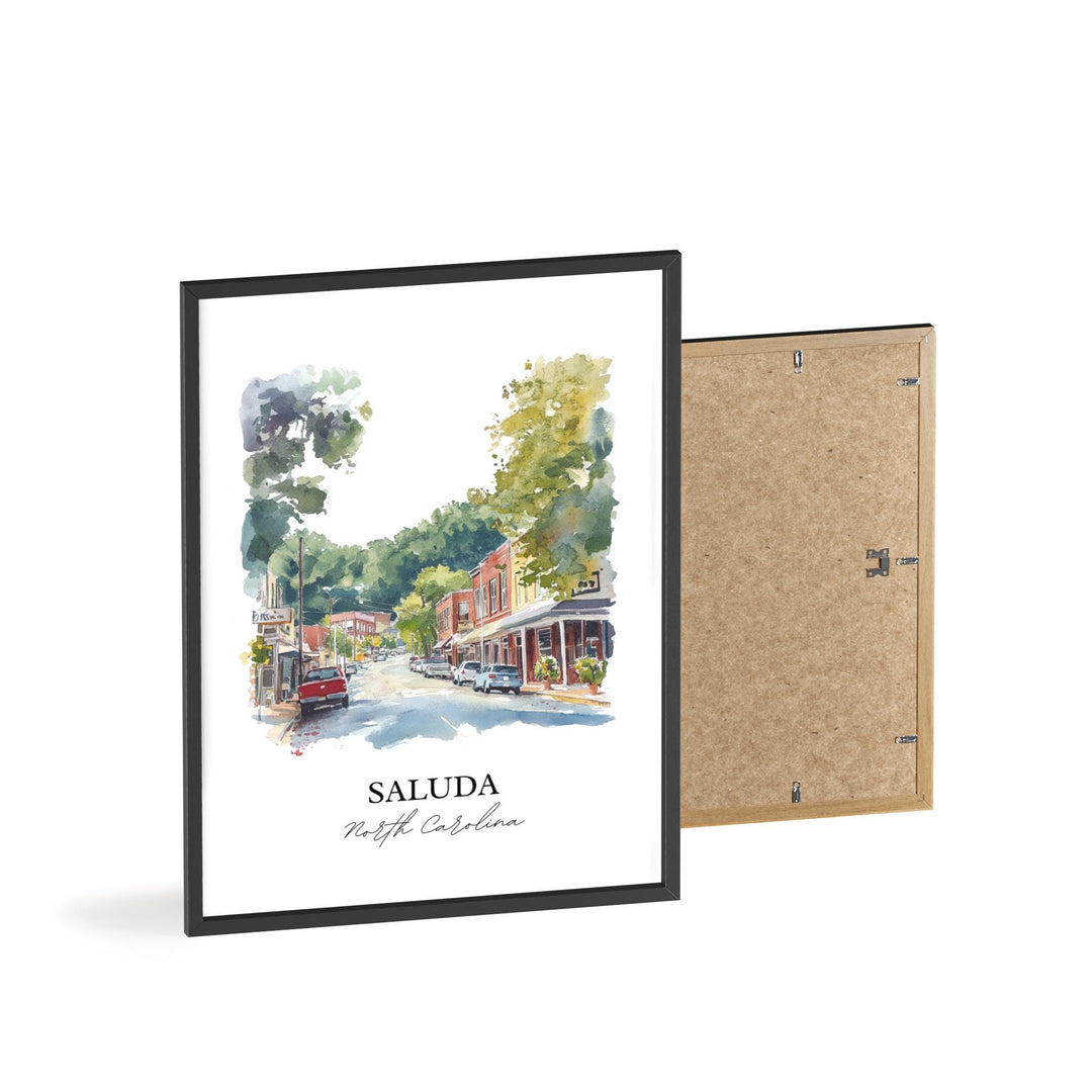 Saluda NC Wall Art, Polk County NC Print, North Carolina Watercolor Art, Saluda NC Gift, Travel Print, Travel Poster, Housewarming Gift