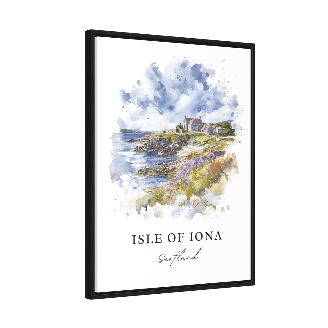 Isle of Iona Wall Art, Isle of Iona Print, Isle of Iona Watercolor Art, Inner Hebrides Gift,