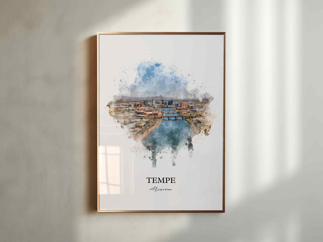 Tempe, Arizona – Watercolor Art Print