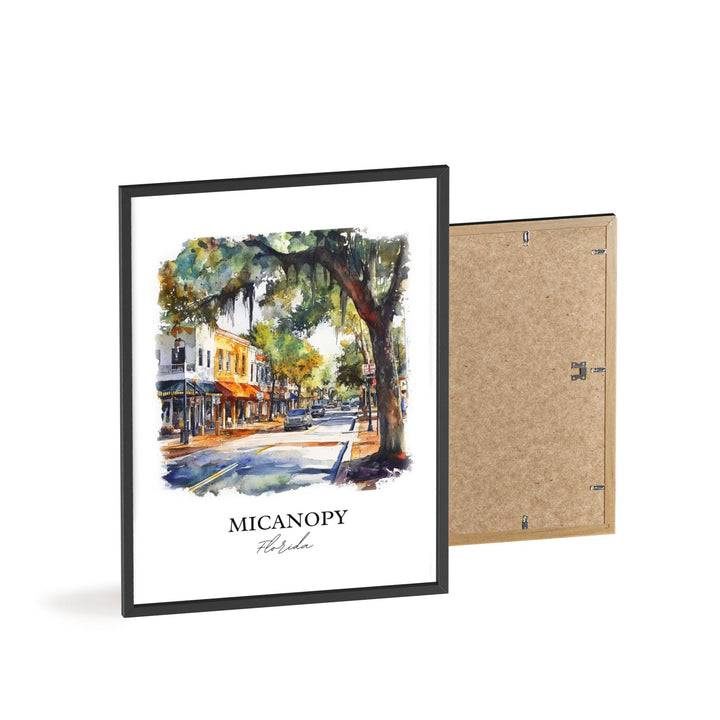 Micanopy FL Wall Art, Micanopy Print, Gainesville FL Watercolor Art, Alachua County FL Gift, Travel Print, Travel Poster, Housewarming Gift