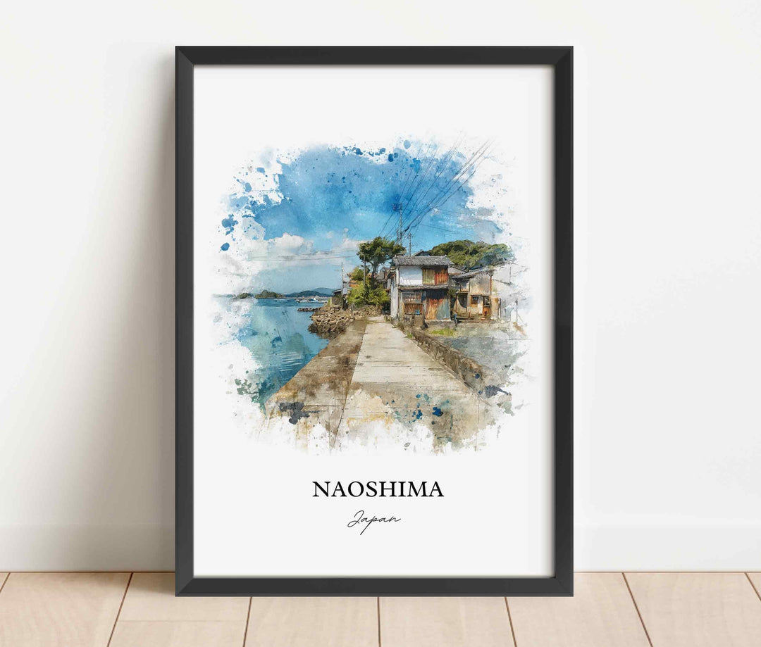 Naoshima, Japan – Watercolor Art Print