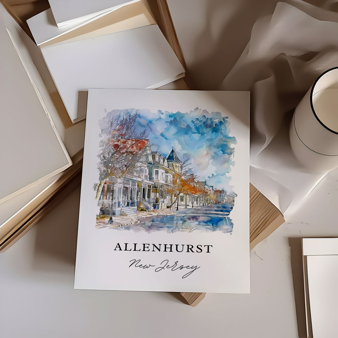 Allenhurst Wall Art - New Jersey Print