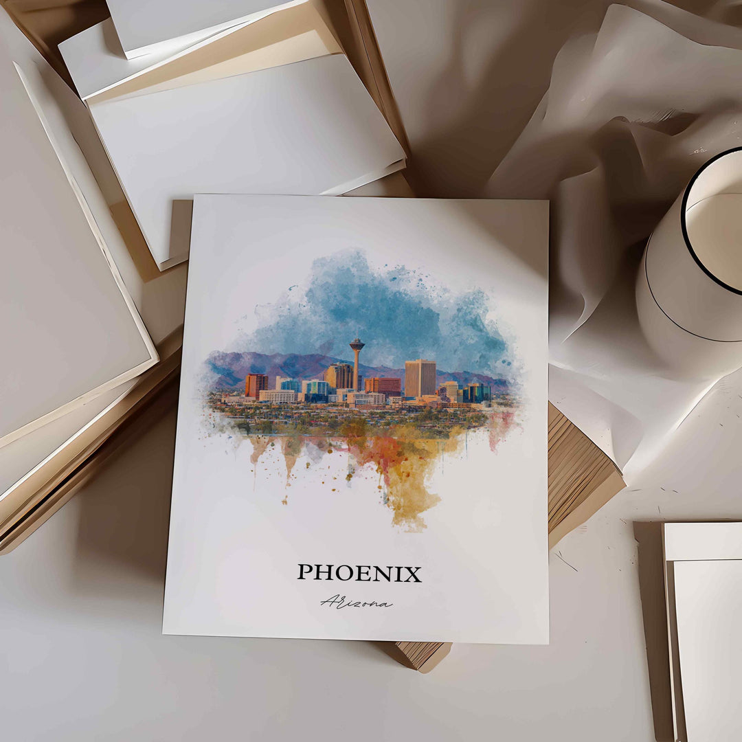 Phoenix, Arizona – Watercolor Art Print