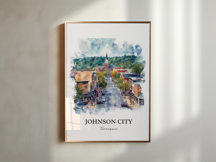 Johnson City TN Wall Art, Winged Deer Park Print, Tennessee Artwork, Johnson City Gift, Travel Print, Travel Poster, Housewarming Gift