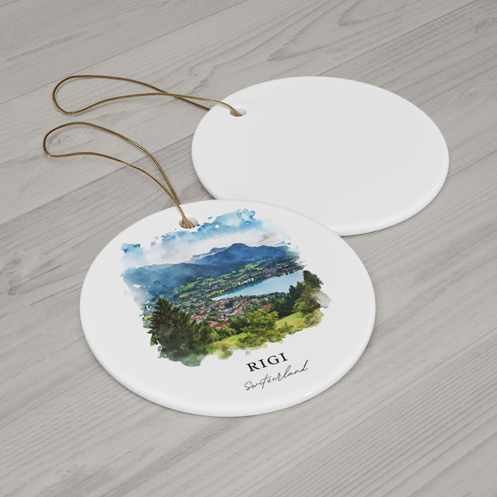 Rigi Switzerland Ornament: Unique Rigi Souvenir, Rigi Swizterland Xmas Decor, and Authentic Lucerne Christmas Gift